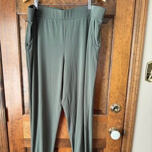 Lisa Rinna Collection Olive Green Jogger Pull-On Dress Pants X-Large